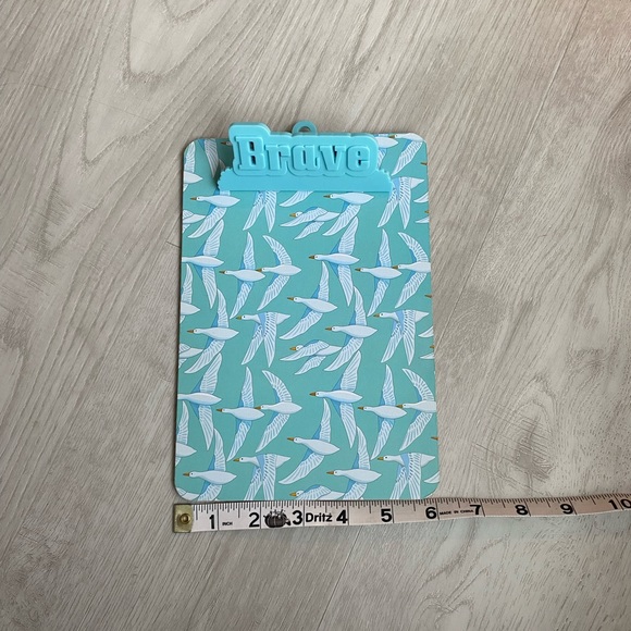 5/$10 Small Clipboard with Birds and Brave Mantra - Picture 5 of 6